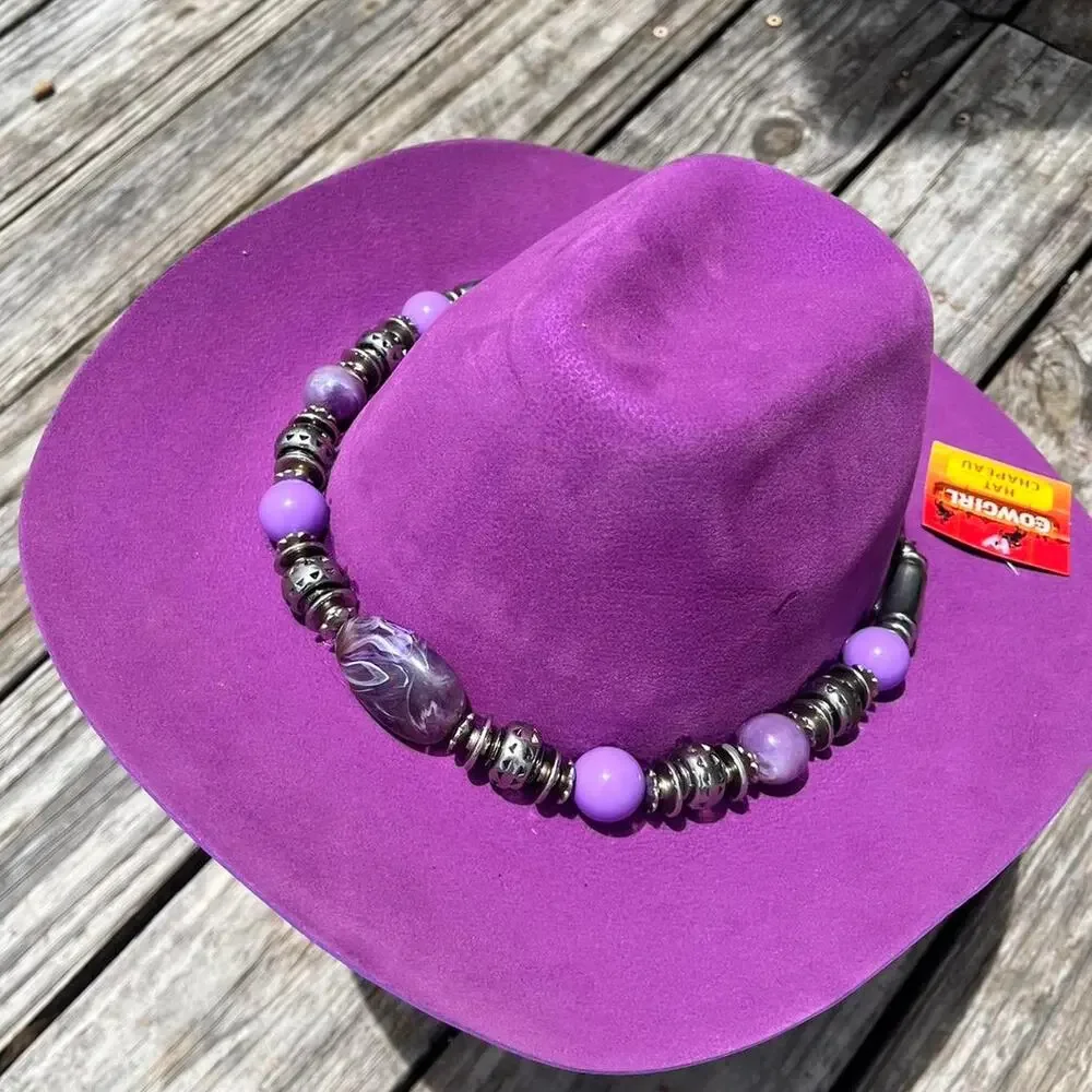 Purple cowgirl hat